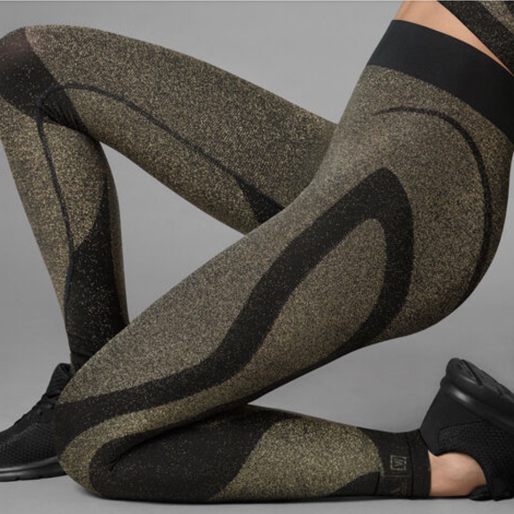 Adidas X Wolford Studio Motion Leggings Gold And Black Nwt